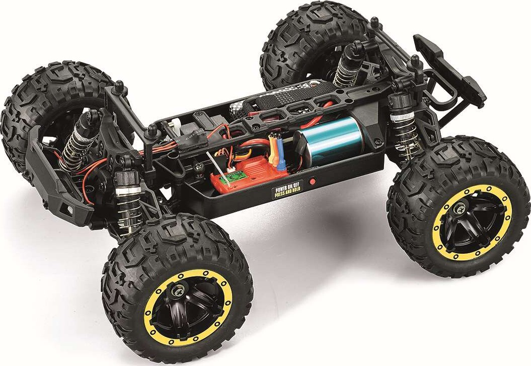 Blackzon - Rc Monster Truck Bil - Slyder Mt Turbo 116 4Wd 2S - Gul