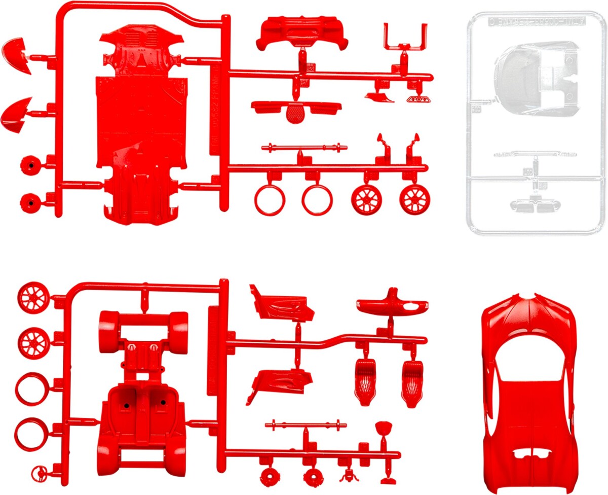 Airfix - Bugatti Chiron Model Bil Byggesæt Inkl Maling - 1 43 - A55005
