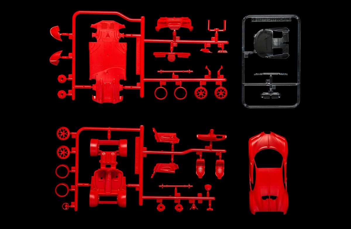 Airfix - Bugatti Chiron Model Bil Byggesæt Inkl Maling - 1 43 - A55005