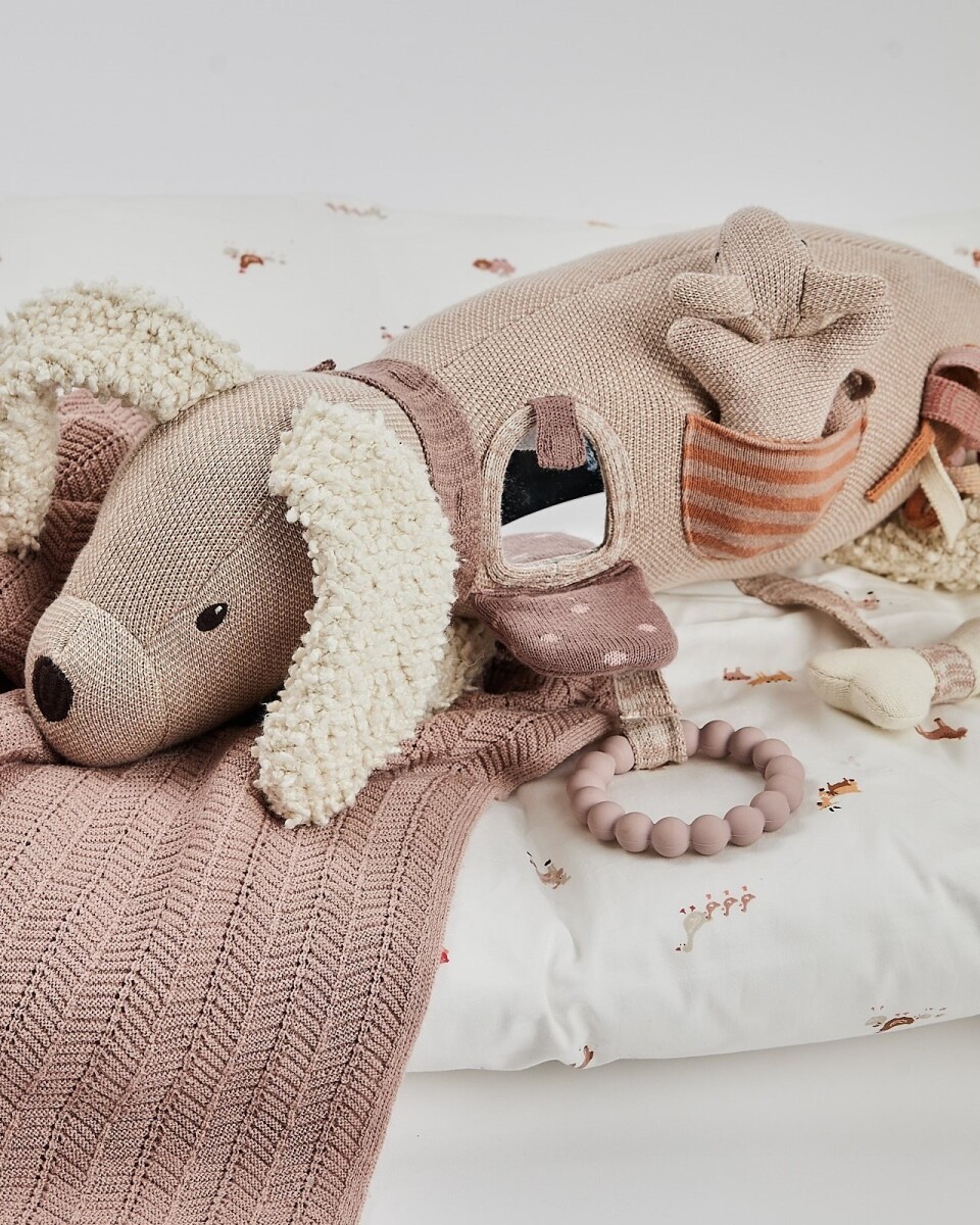 Smallstuff - Aktivitetsbamse - Hund - Lys Rosa