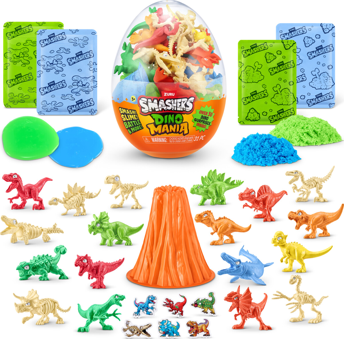 Zuru Smashers - Dino Mania Egg - Over 30 Dino Overraskelser