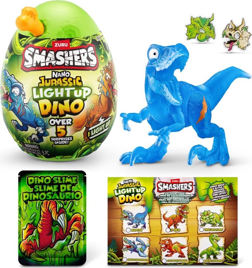Zuru Smashers - Jurassic Light Up Dino Nano Æg - Series 1