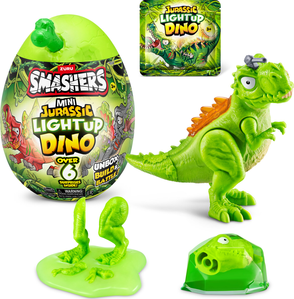 Zuru Smashers - Mini Jurassic Lightup Dino Egg - Overraskelse