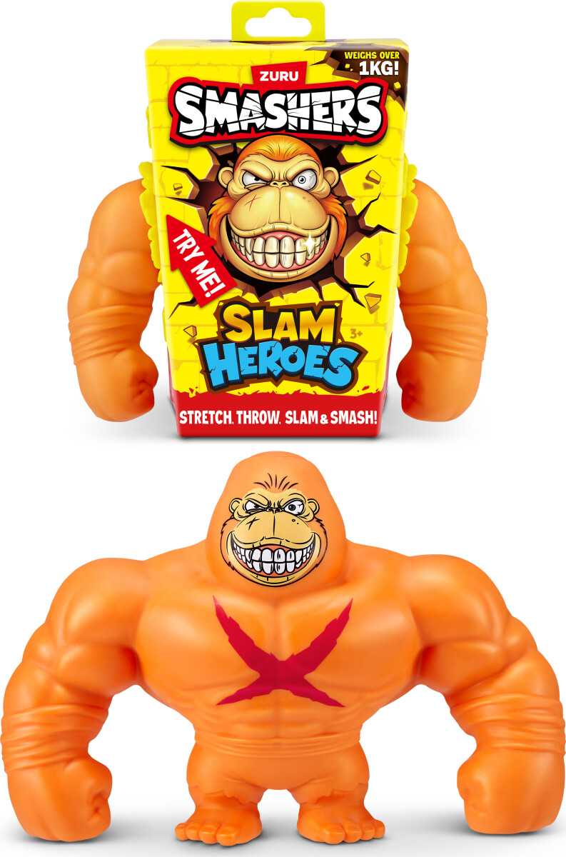 Zuru - Smashers - Slam Heroes - Gorilla Figur - Vejer 1 Kg - S1