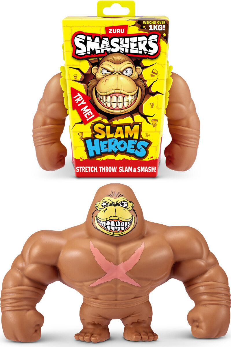 Zuru - Smashers - Slam Heroes - Gorilla Figur - Vejer 1 Kg - S1