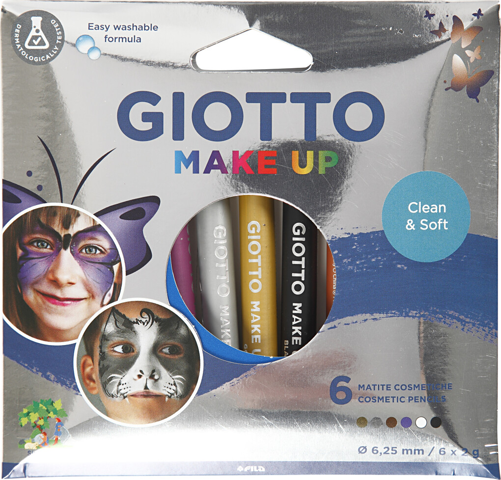 Giotto Make Up - Sminkeblyanter Til Ansigt Og Krop - 6 Farver