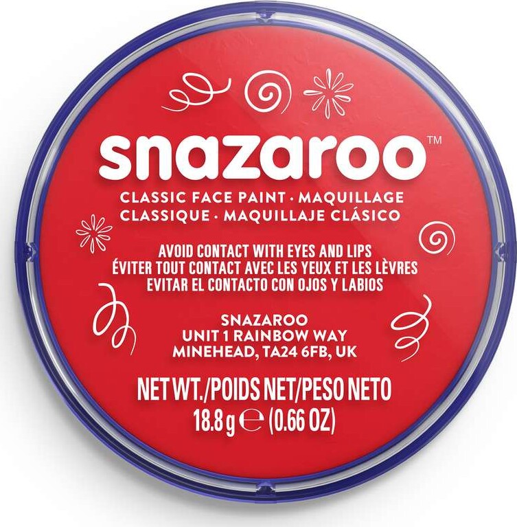 Snazaroo - Ansigtsmaling - Rød - 18 Ml