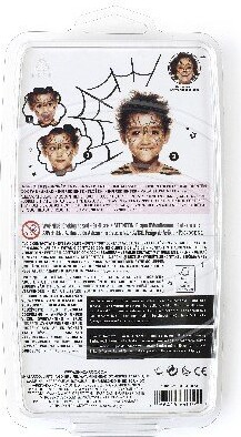 Snazaroo - Ansigtsmaling Sæt Med 3 Stk - Sort Hvid Og Orange