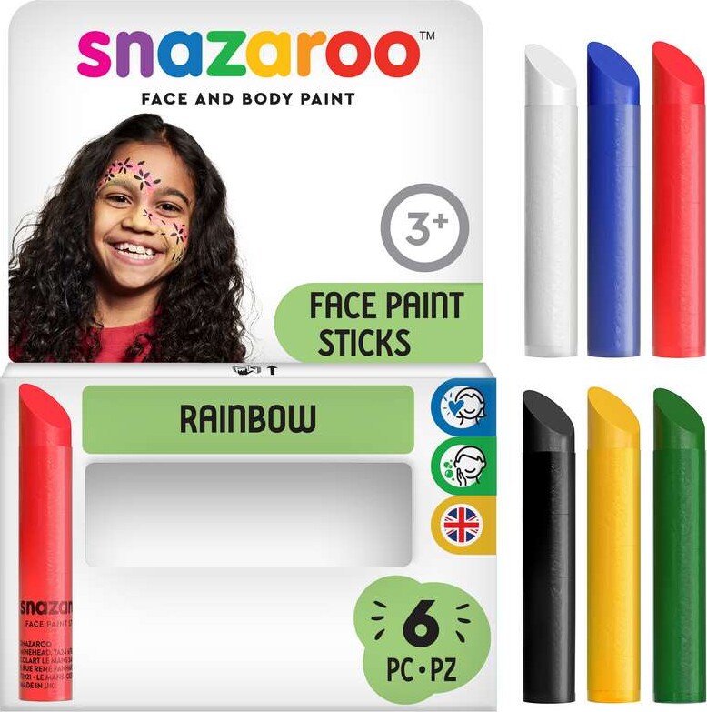 Snazaroo - Ansigtsmaling Stifter - Standard - 6 Farver