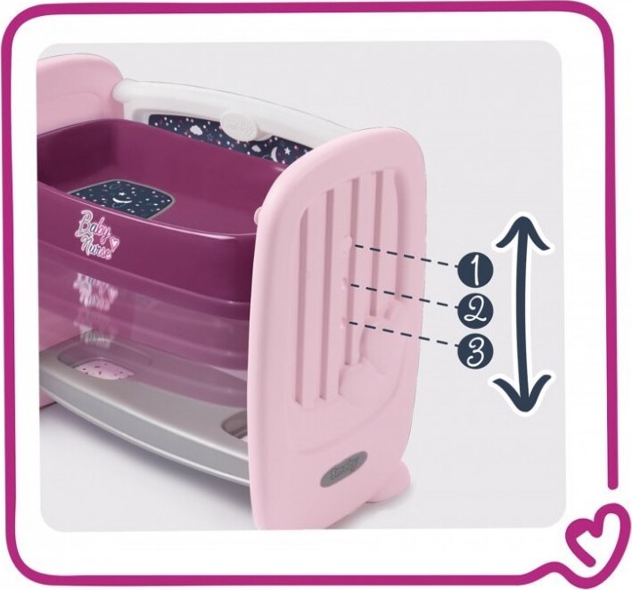 Smoby Baby Nurse - 2-I-1 Dukkeseng Og Puslebord