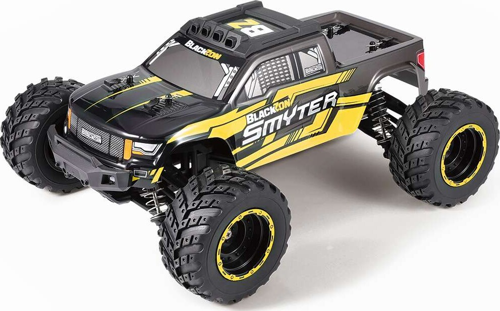 Blackzon - Rc Monster Truck Bil - Smyter Mt 112 4Wd - Gul