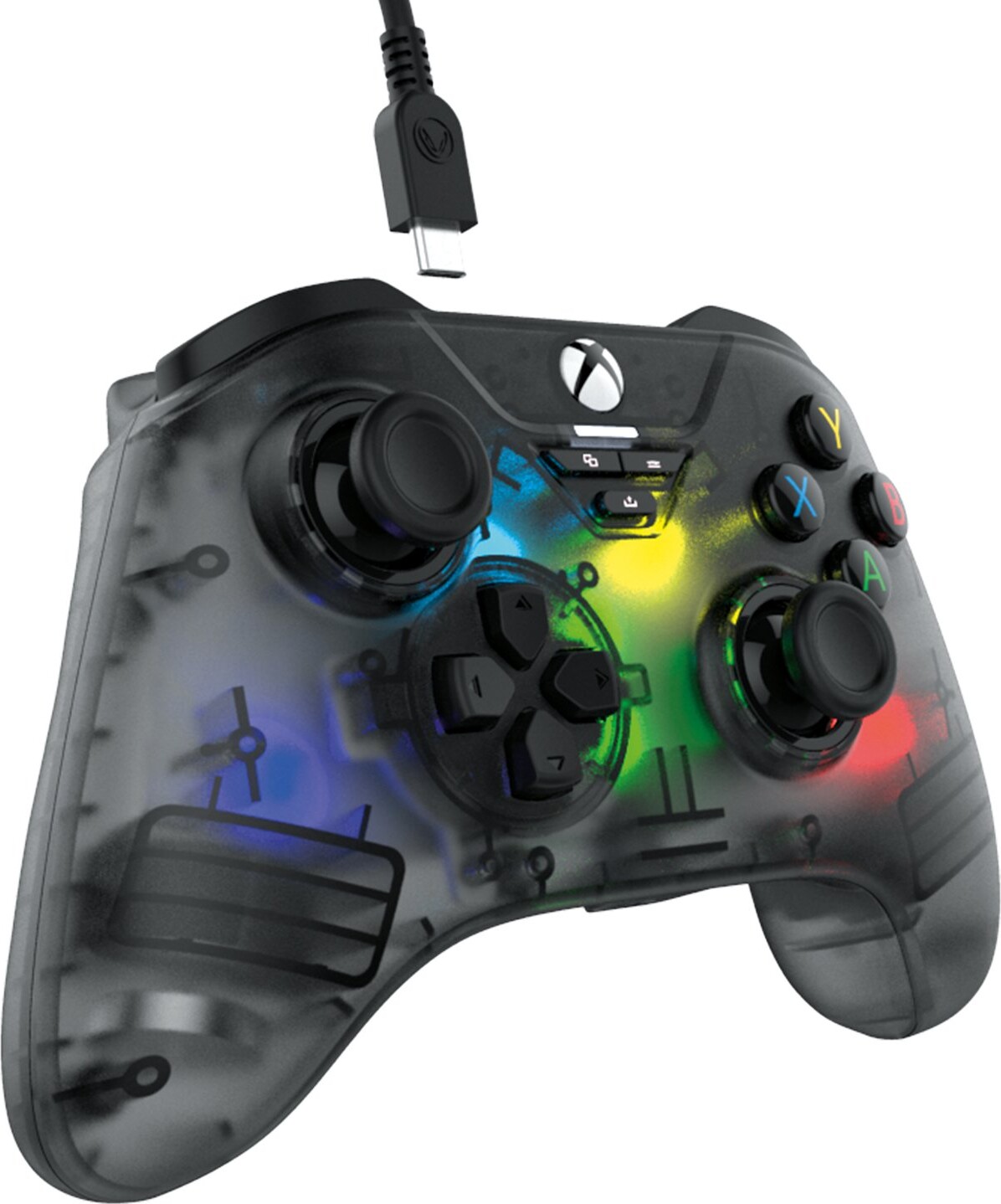 Snakebyte Gamepad Rgb X Smoke Grey - Xboxpc