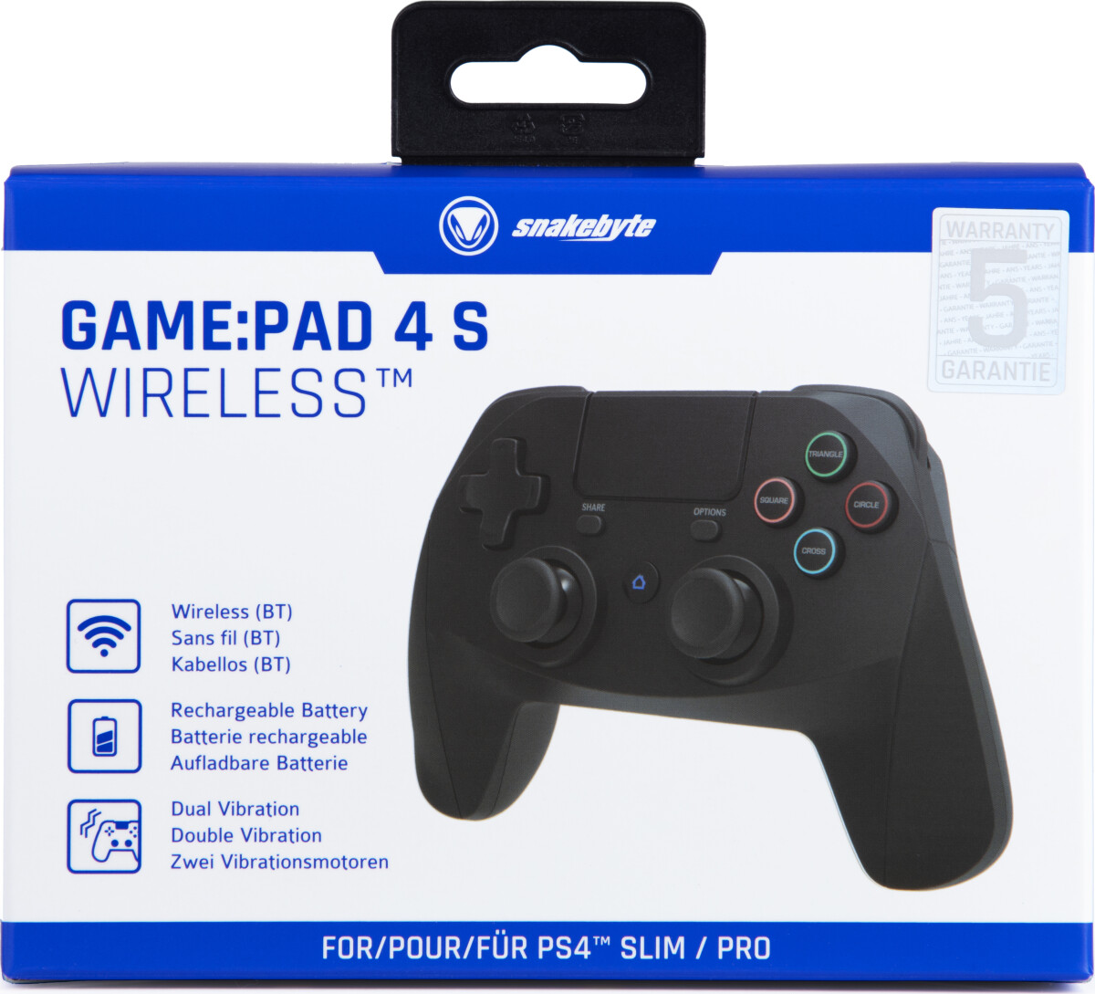 Snakebyte Ps4 Gamepad 4 S Wireless Black