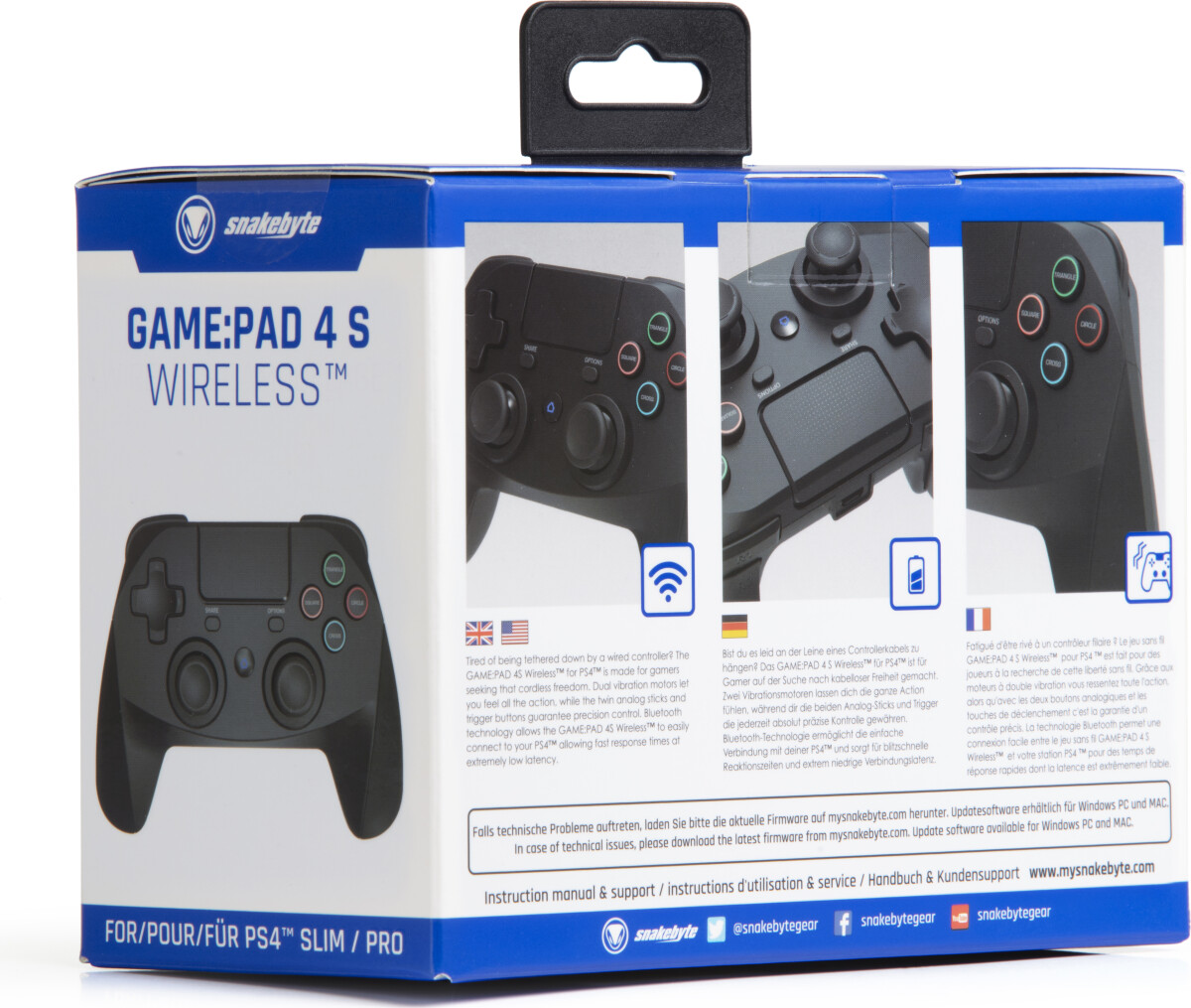 Snakebyte Ps4 Gamepad 4 S Wireless Black