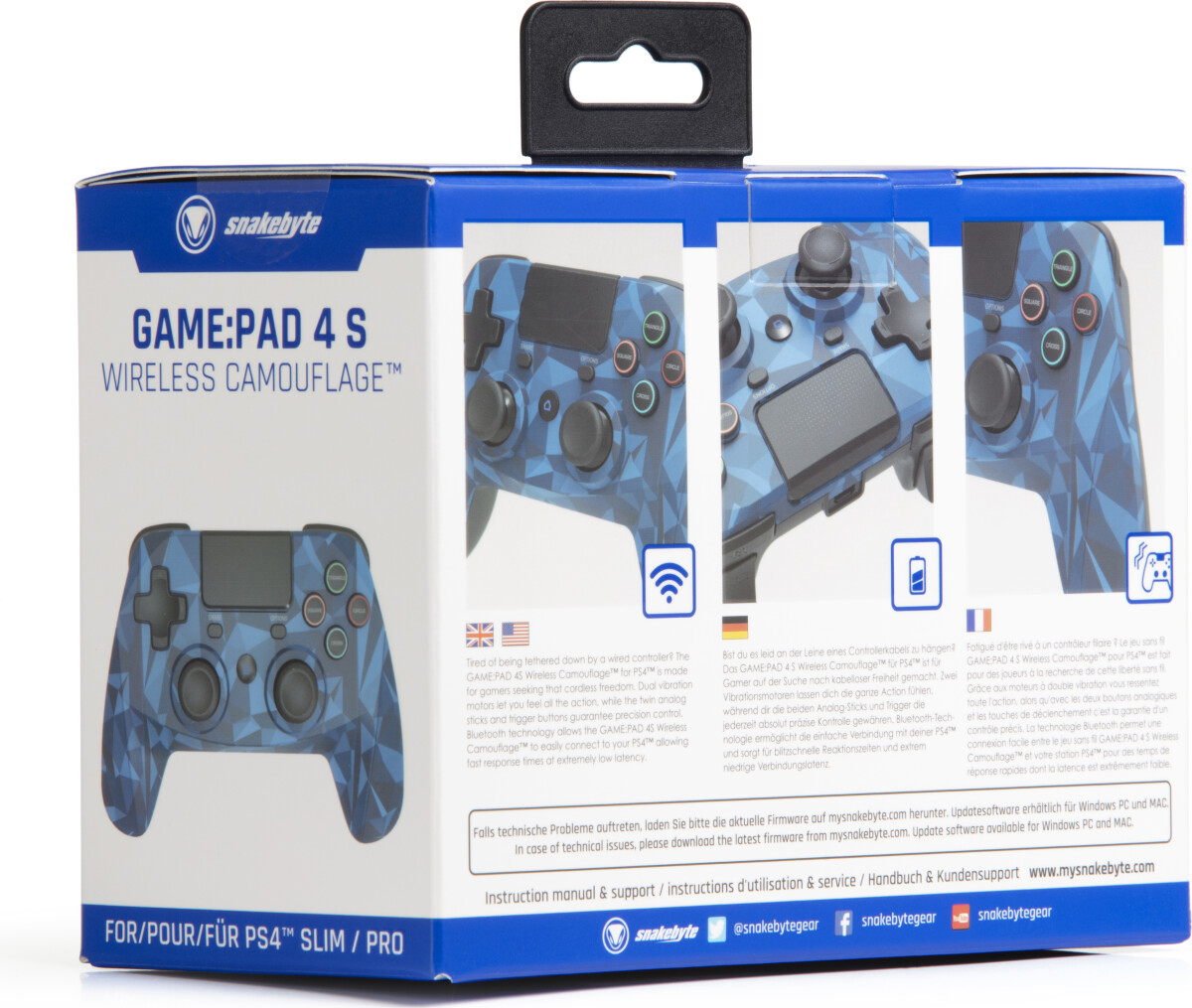 Snakebyte Ps4 Gamepad 4 S Wireless Camo Blue