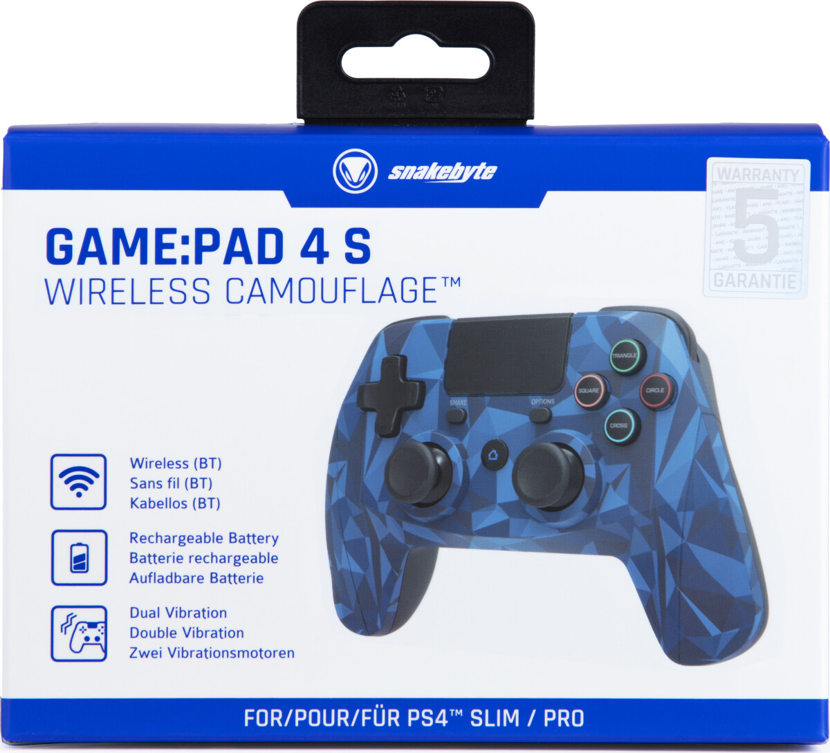 Snakebyte Ps4 Gamepad 4 S Wireless Camo Blue