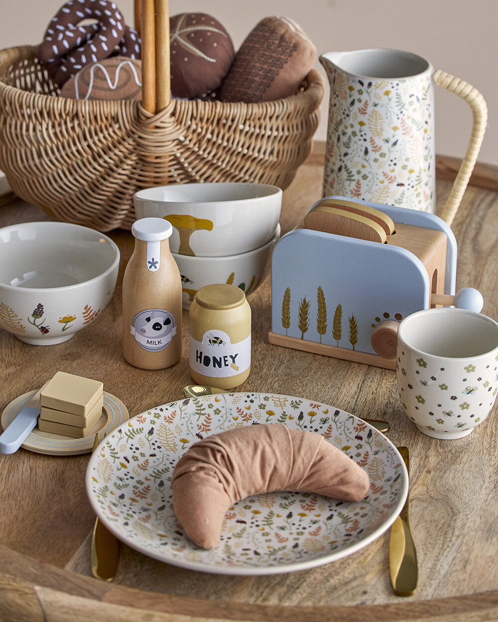 Bloomingville Mini - Snorre - Legemad - Brun - Bomuld - 6 Dele