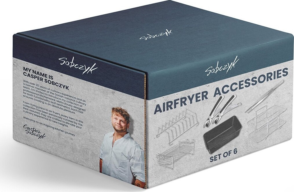 Casper Sobczyk - Airfryer Tilbehør Sæt Med 6 Dele - 9 L