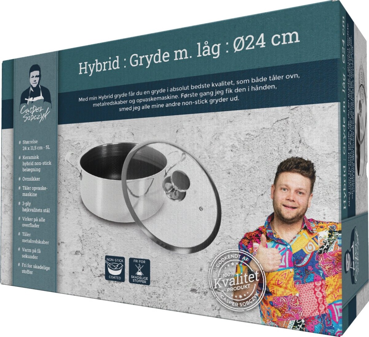 Sobczyk - Hybrid Gryde Med Låg - Ø 24 Cm - 5 L