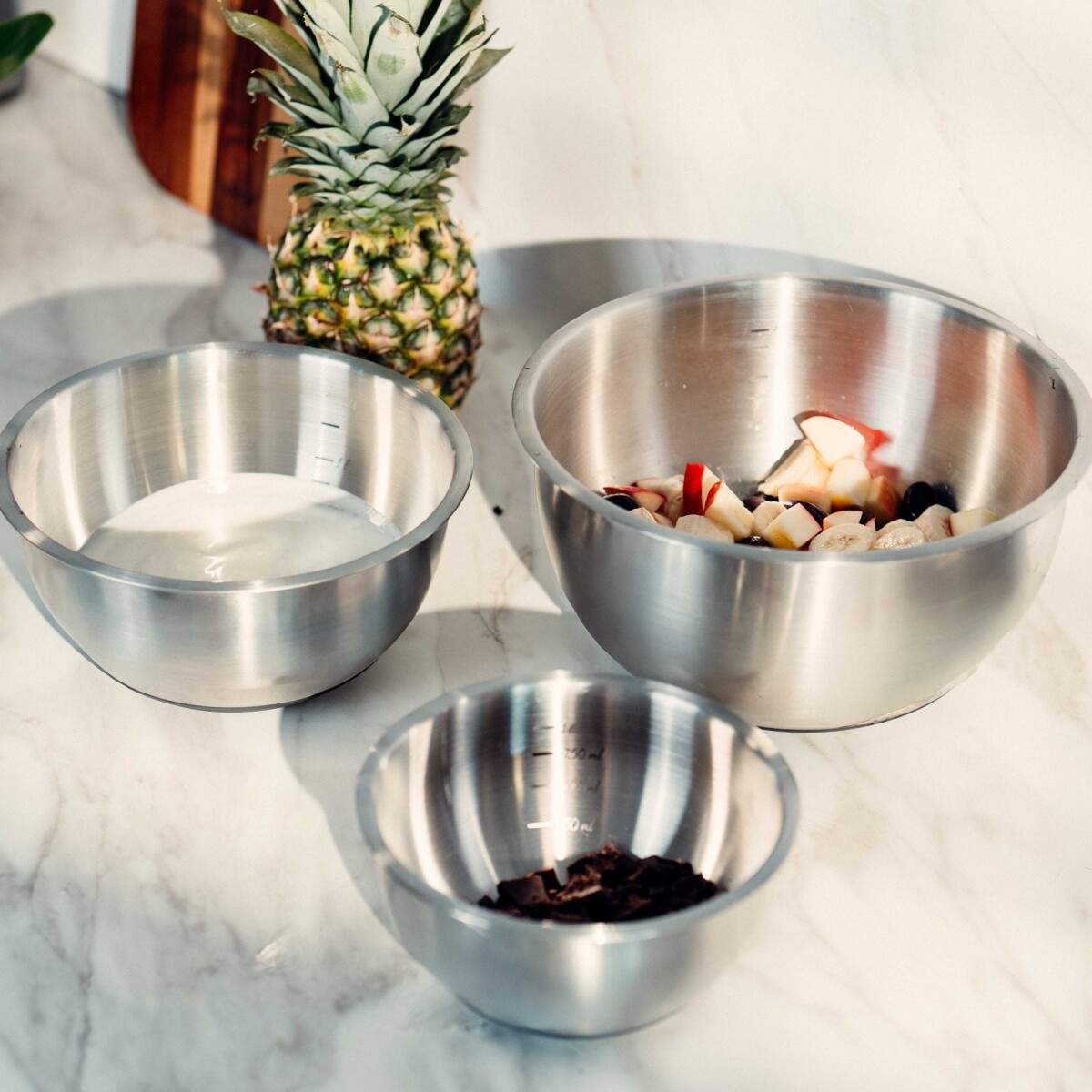 Sobczyk - Røreskåle Sæt Med Silikonebund - 1 2 3 L