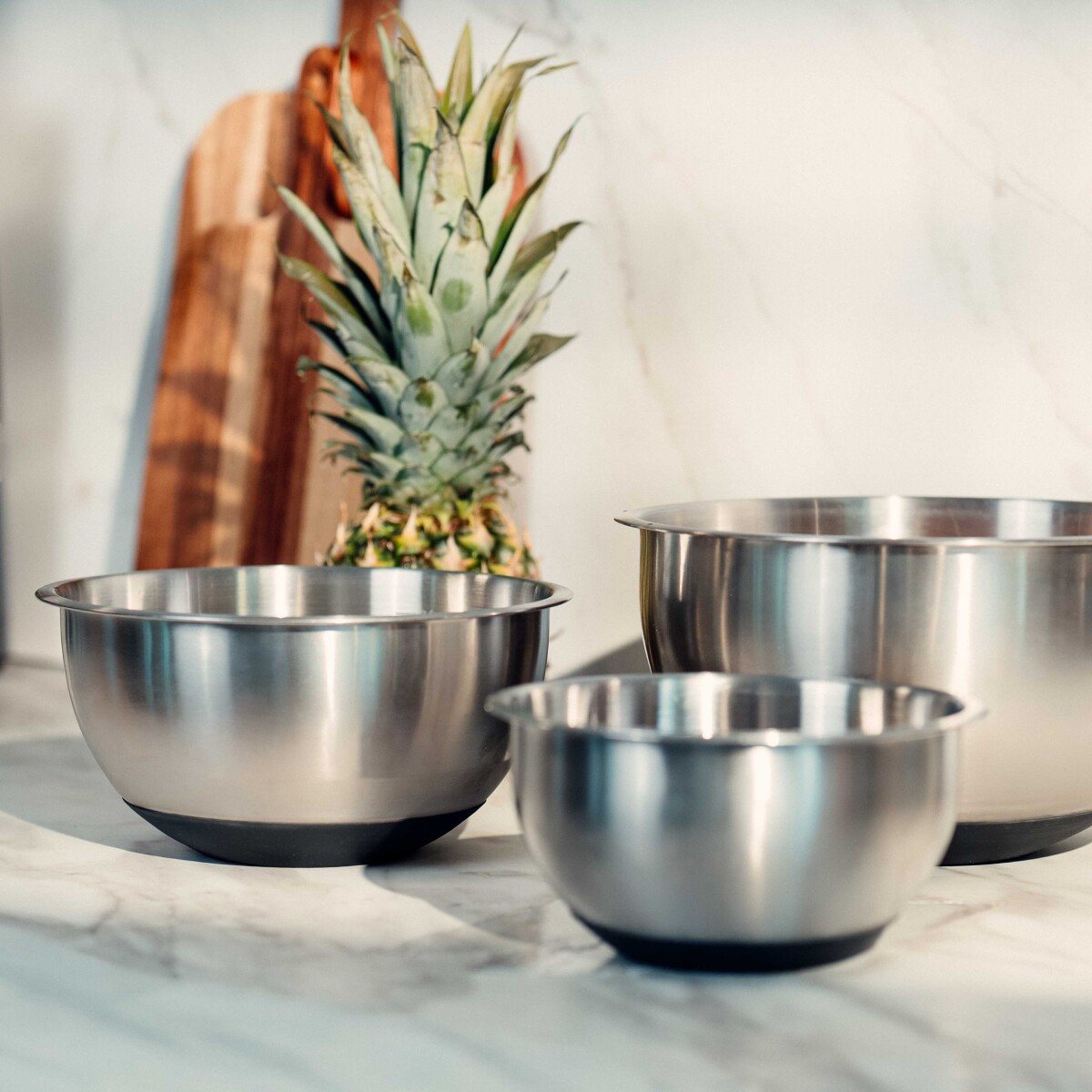 Sobczyk - Røreskåle Sæt Med Silikonebund - 1 2 3 L