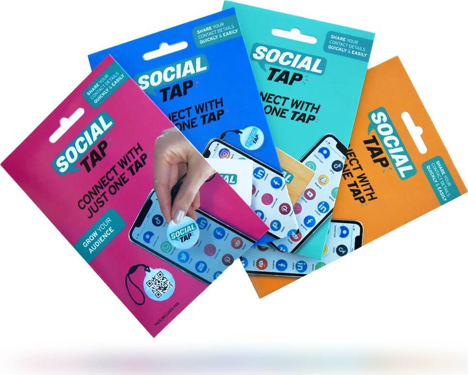 Nfc Visitkort - Hvidt Kort - Social Tap - Mikamax