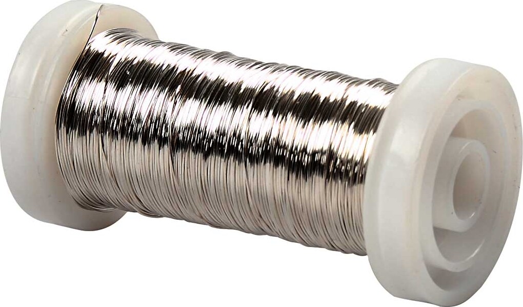 Sølvtråd - Tykkelse 0 3 Mm - Forsølvet - 100 M - 50 G