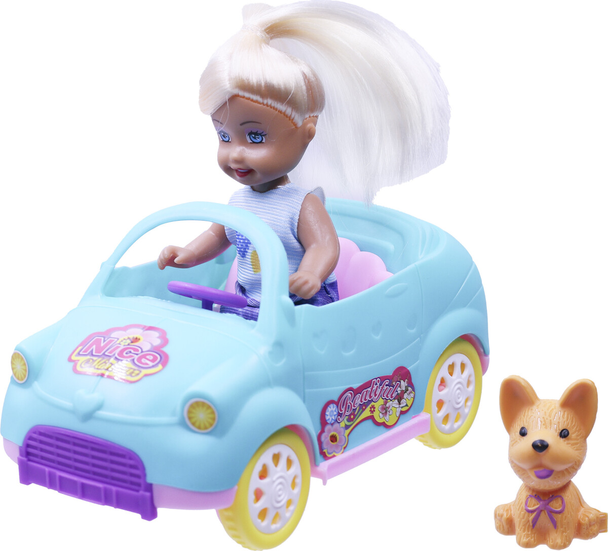 Sofia Friends - Dukke Med Bil Og Hundehvalp