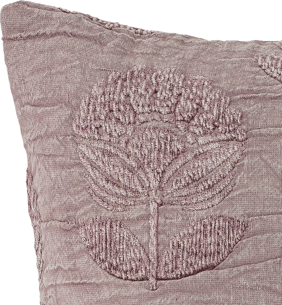 Bloomingville - Sofia Pude - Lilla - Bomuld - 50X50 Cm