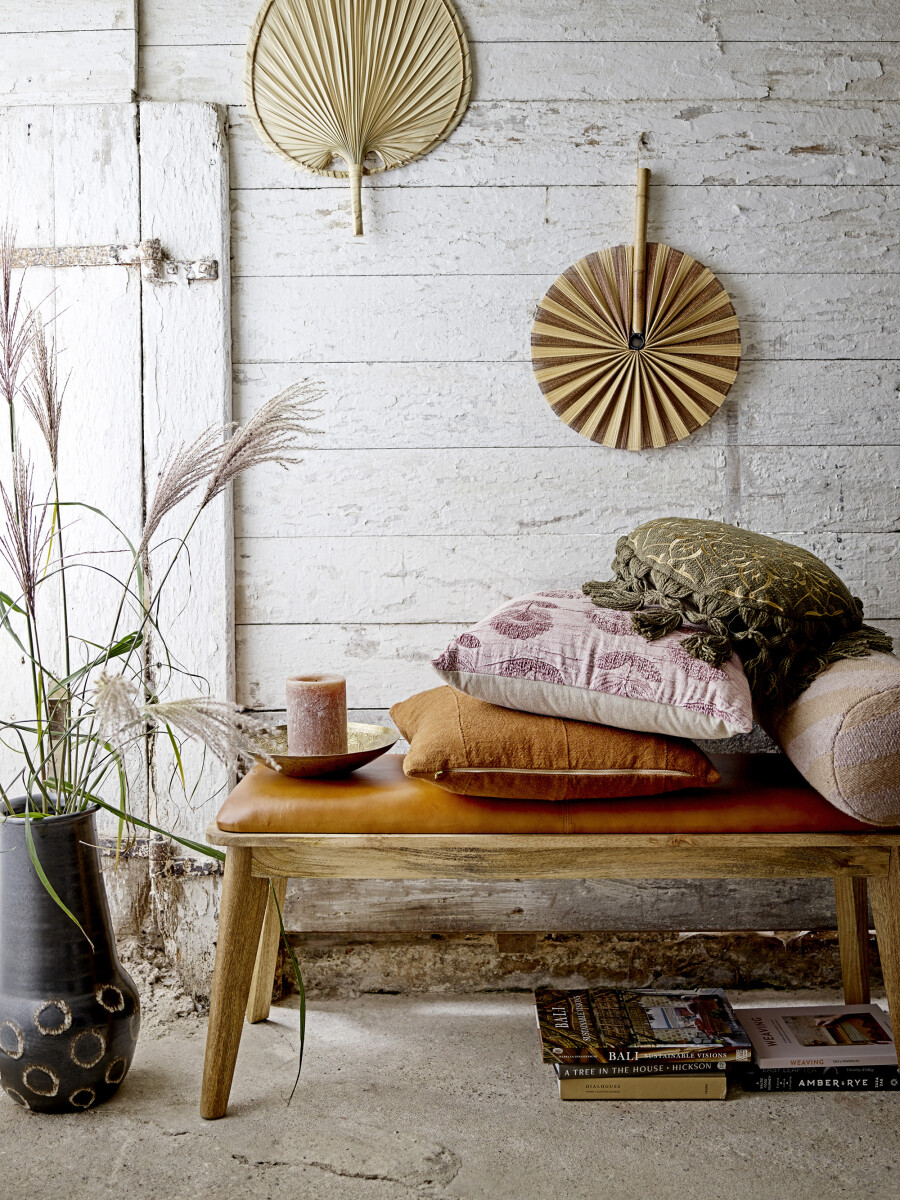 Bloomingville - Sofia Pude - Lilla - Bomuld - 50X50 Cm