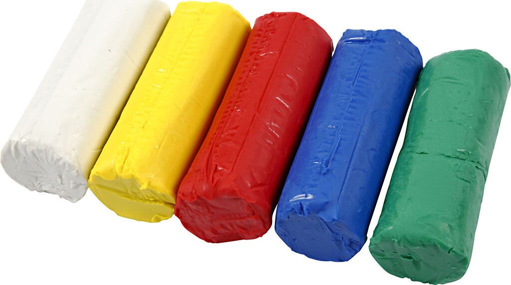 Soft Clay - Modellervoks I Spand - 5 Farver - 400 G