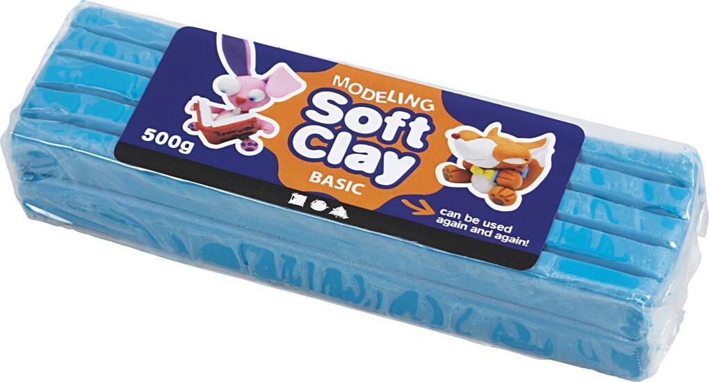 Soft Clay - Modellervoks - Blå - 500 G
