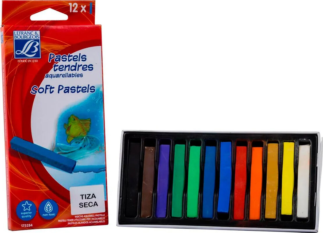 Lefranc Bourgeois - Soft Pastels - 12 Vandfarve Pasteller - 175284