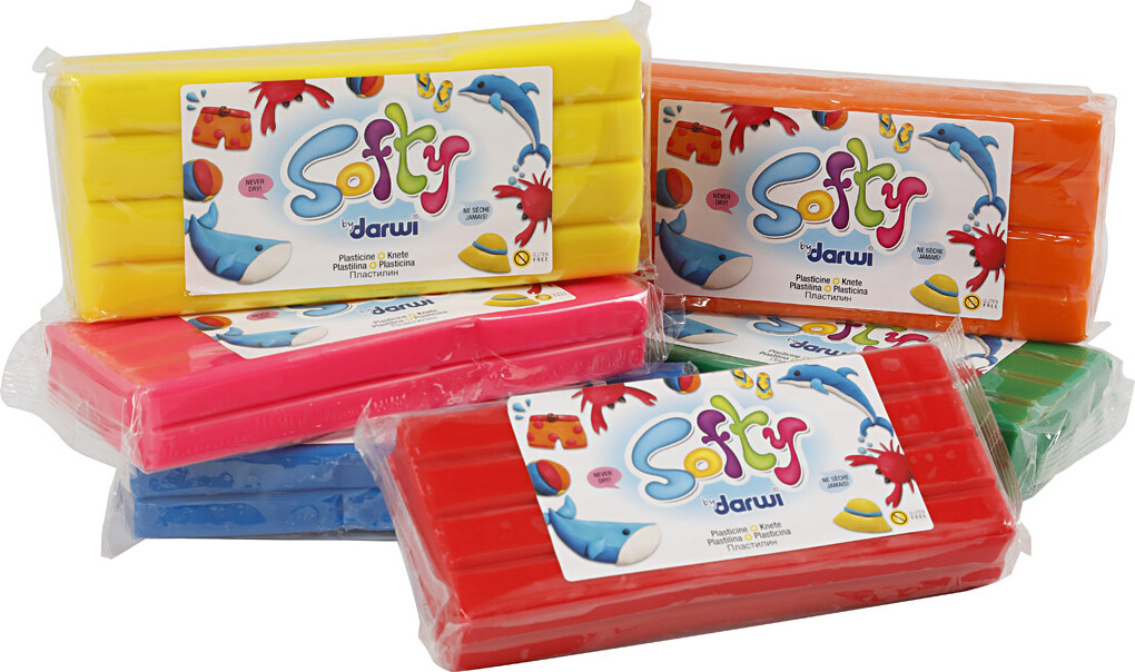Softy Modellervoks - 6 Farver - 6X500 G