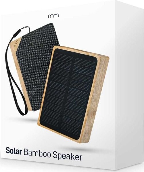 Bluetooth Højtaler Med Solcelleopladning - Bambus - Mikamax