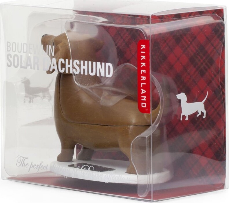 Solcelle Figur - Gravhund - Kikkerland - 12 Cm