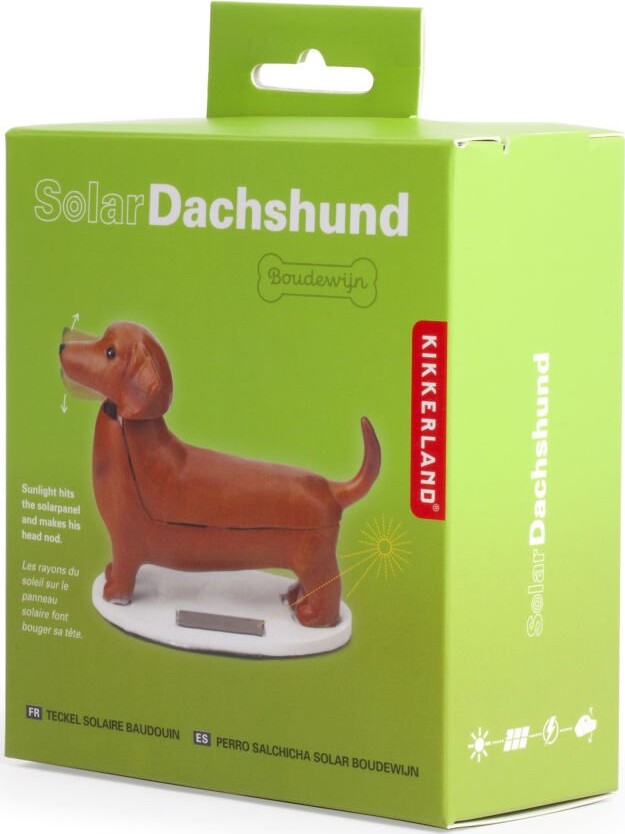 Solcelle Figur - Gravhund - Kikkerland - 12 Cm