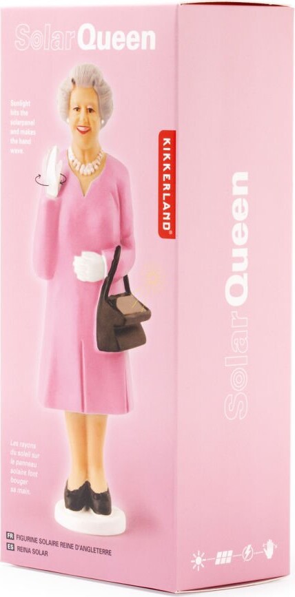 Queen Elizabeth Solcelle Figur - Kikkerland