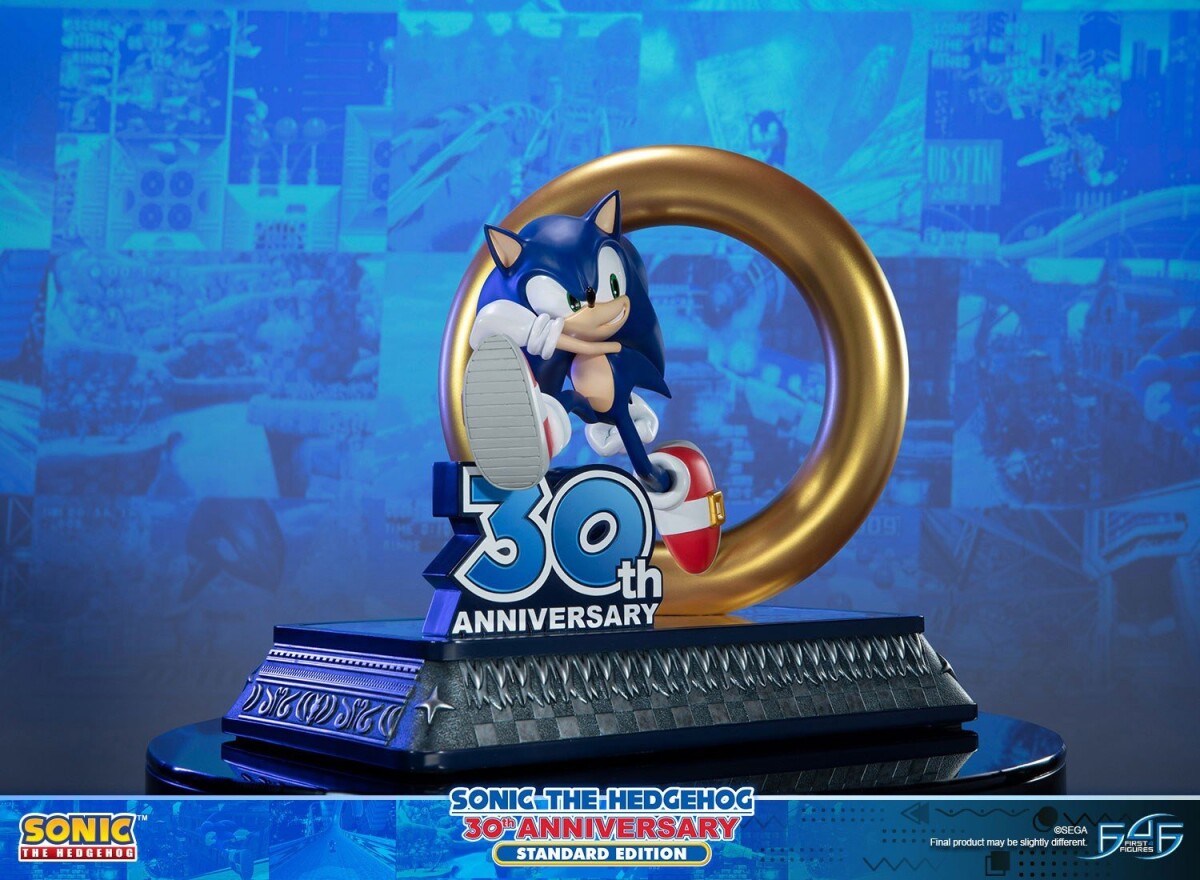 Sonic The Hedgehog Statuette Figur - 30Th Anniversary