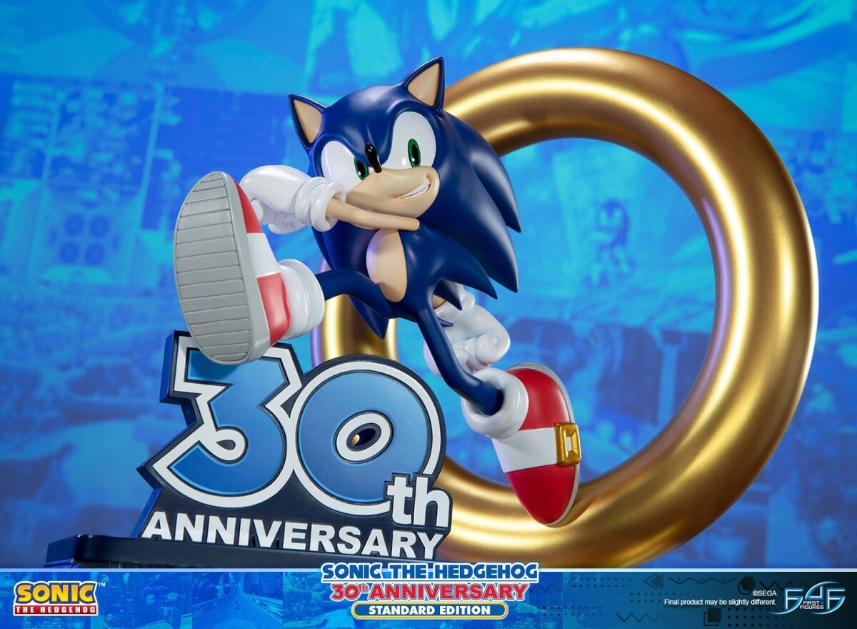 Sonic The Hedgehog Statuette Figur - 30Th Anniversary