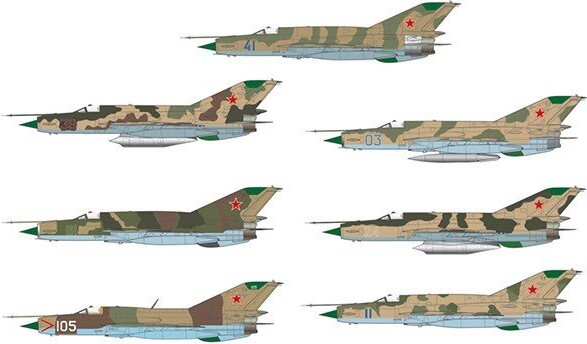 Vallejo - Model Air Maling Sæt - Soviet Russian Mig-21 - 8X17 Ml