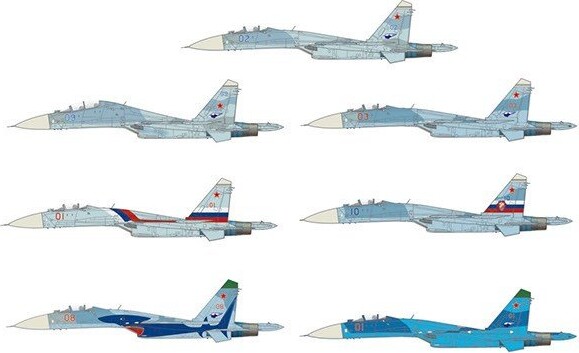Vallejo - Model Air Maling Sæt - Soviet Russian Su-27 - 8X17 Ml