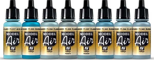 Vallejo - Model Air Maling Sæt - Soviet Russian Su-27 - 8X17 Ml