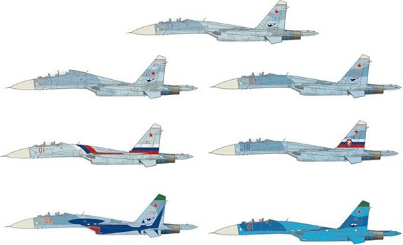 Vallejo - Model Air Maling Sæt - Soviet Russian Su-27 - 8X17 Ml