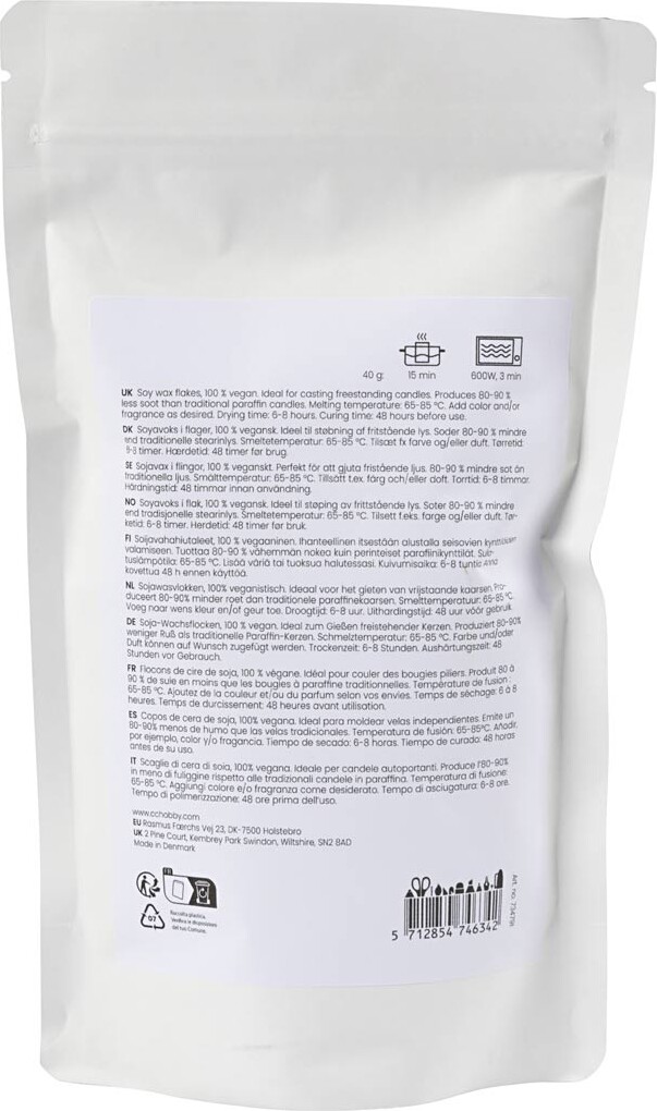 Soyavoks - Til Fritstående Lys - Creme - 250 G