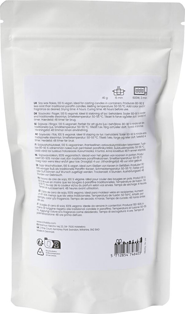 Soyavoks - Til Lys I Beholdere - Creme - 250 G