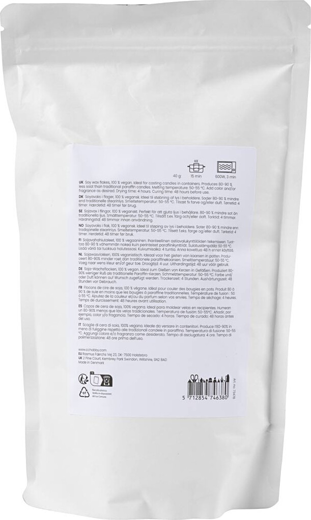 Soyavoks - Til Lys I Beholdere - Creme - 500 G