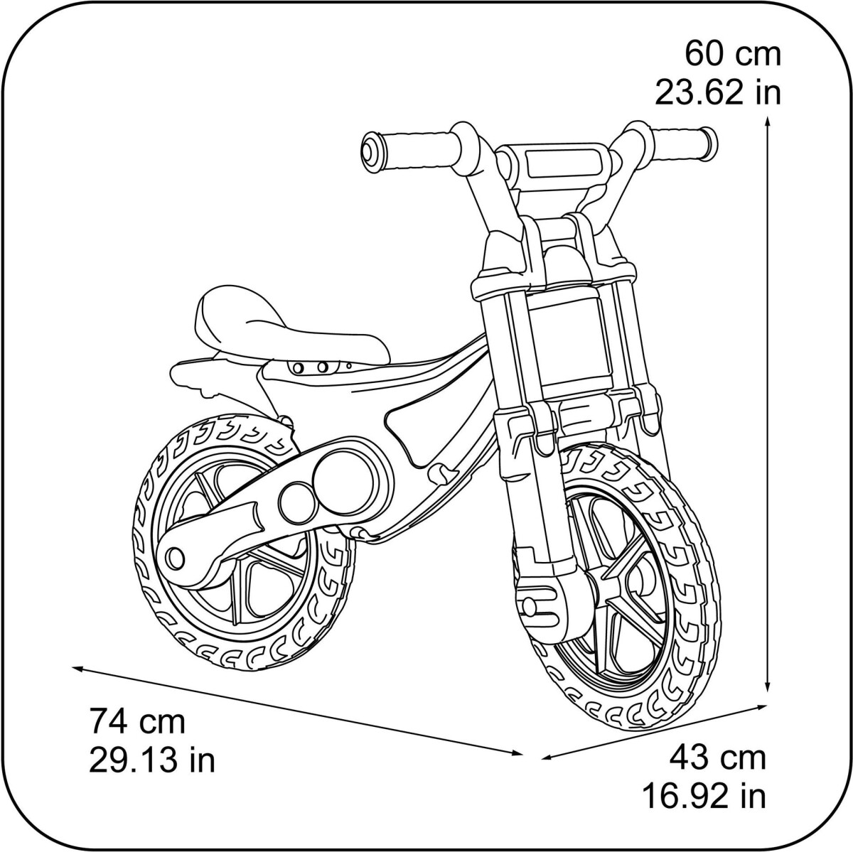 Børne Løbecykel - Rød
