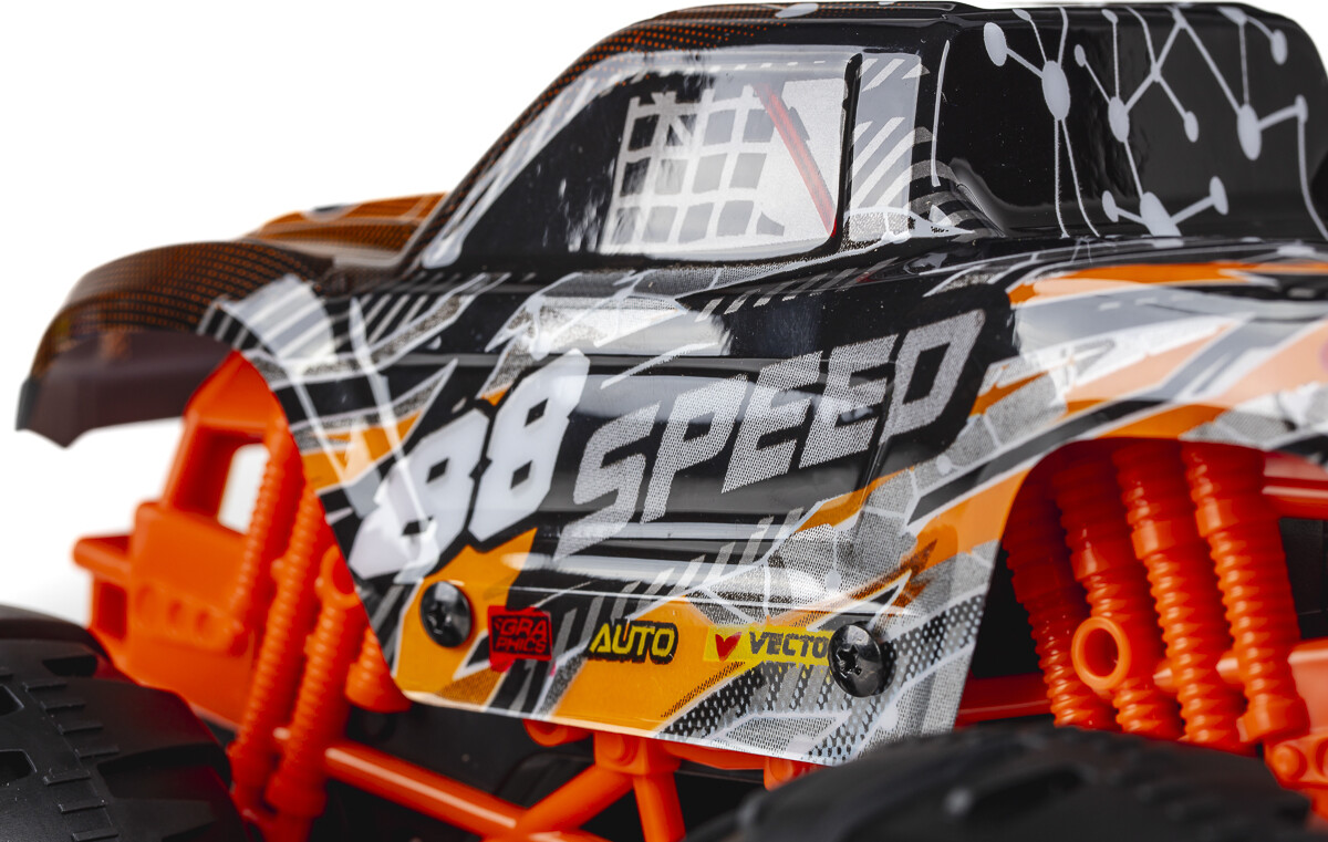 Fjernstyret Bil Med Lys Og Lyd - Speed Dirt Stars - 1 12 - Orange