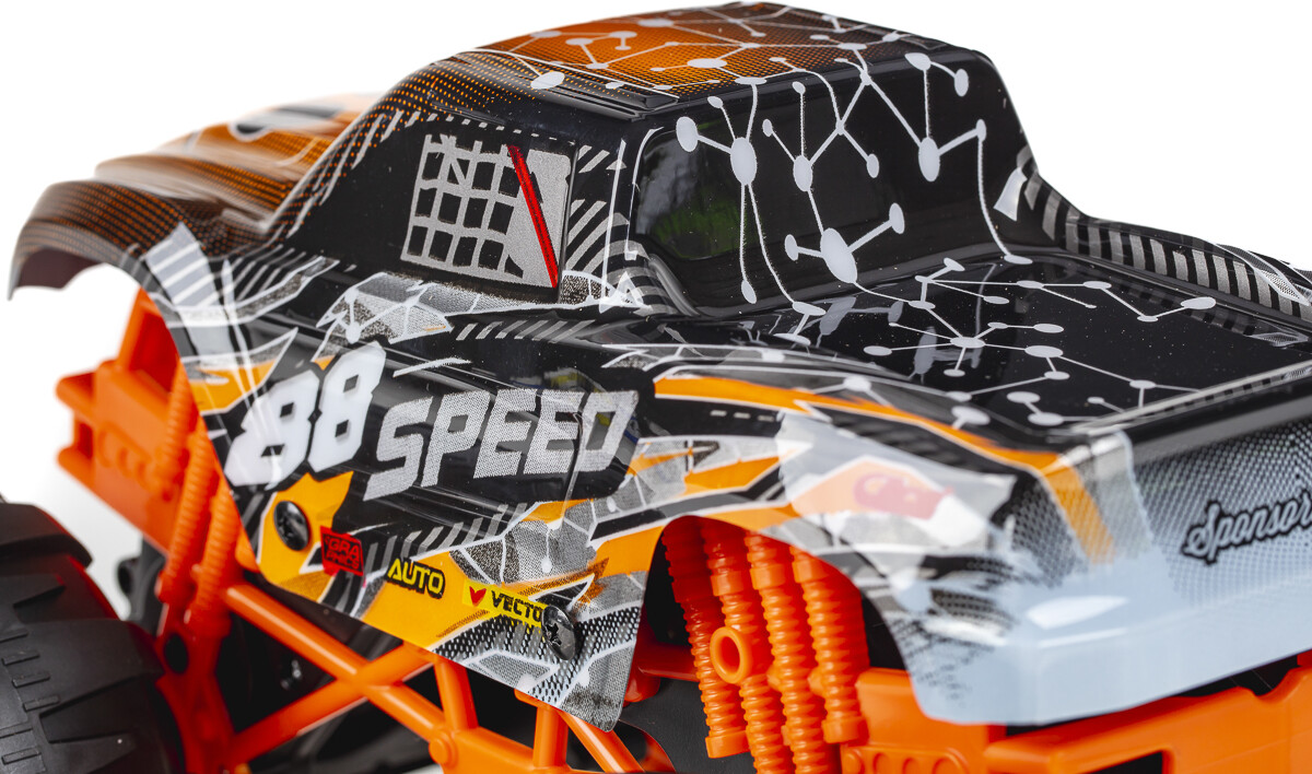Fjernstyret Bil Med Lys Og Lyd - Speed Dirt Stars - 1 12 - Orange